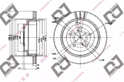 Тормозной диск DJ PARTS BD2020